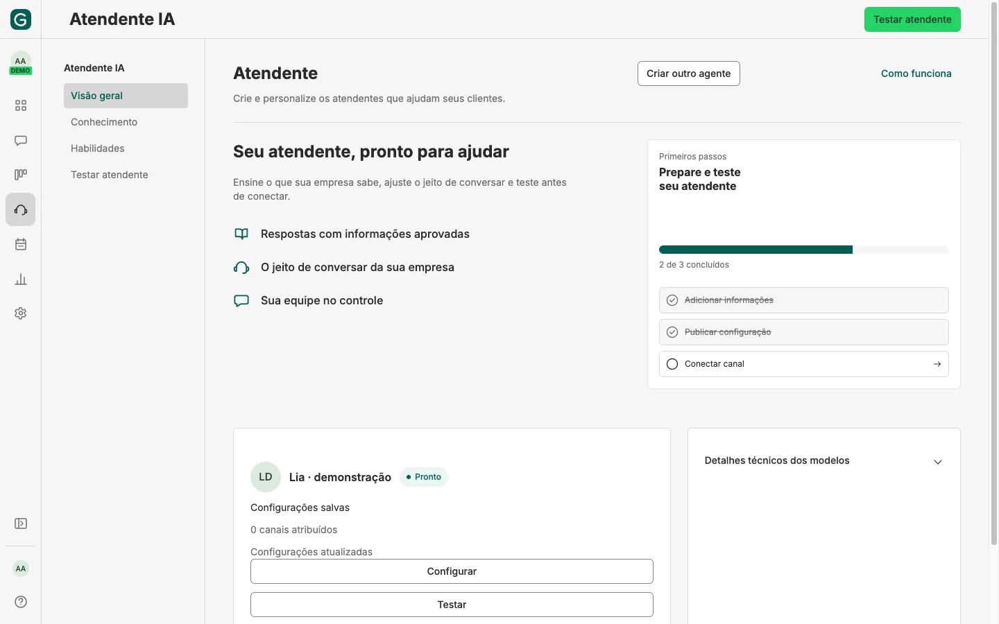 AI assistant · real screen, fictional data
